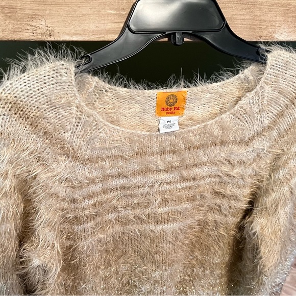 Red Ruby Fuzzy Gold Sweater - Picture 7 of 15